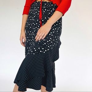 Topshop Polka Dot Maxi Skirt